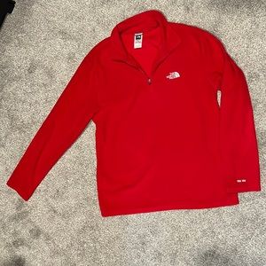 Red north face pullover men’s medium